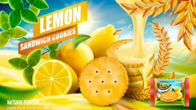 Lemon Biscuits psd